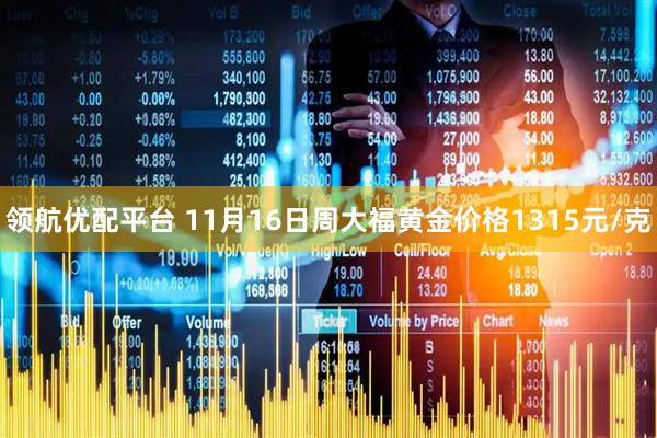 领航优配平台 11月16日周大福黄金价格1315元/克